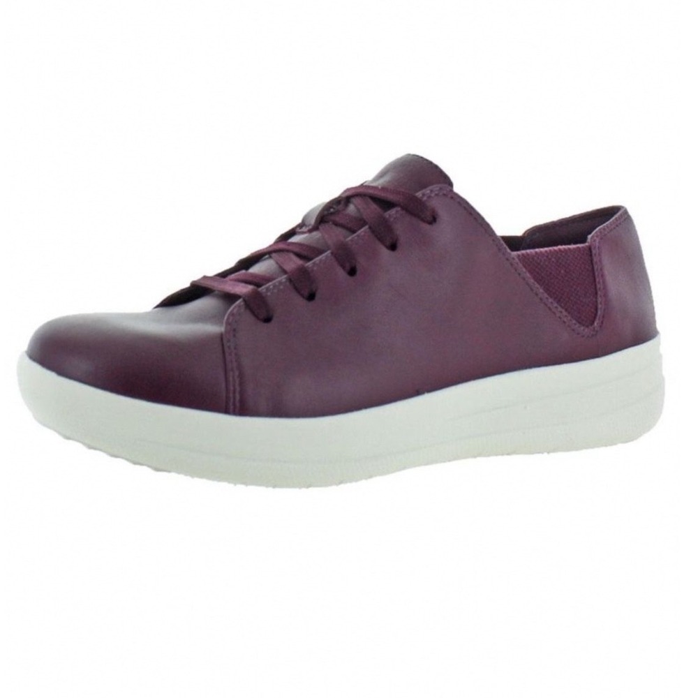 FitFlop F-Sporty Sneaker Womens 10 Purple Comfortable Ergonomic Leather Lace Up